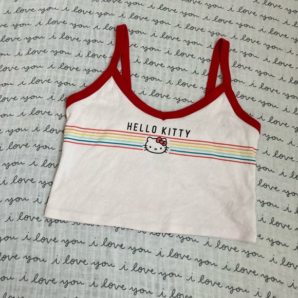 Sanrio Tops Cropped Hello Kitty Tank Poshmark